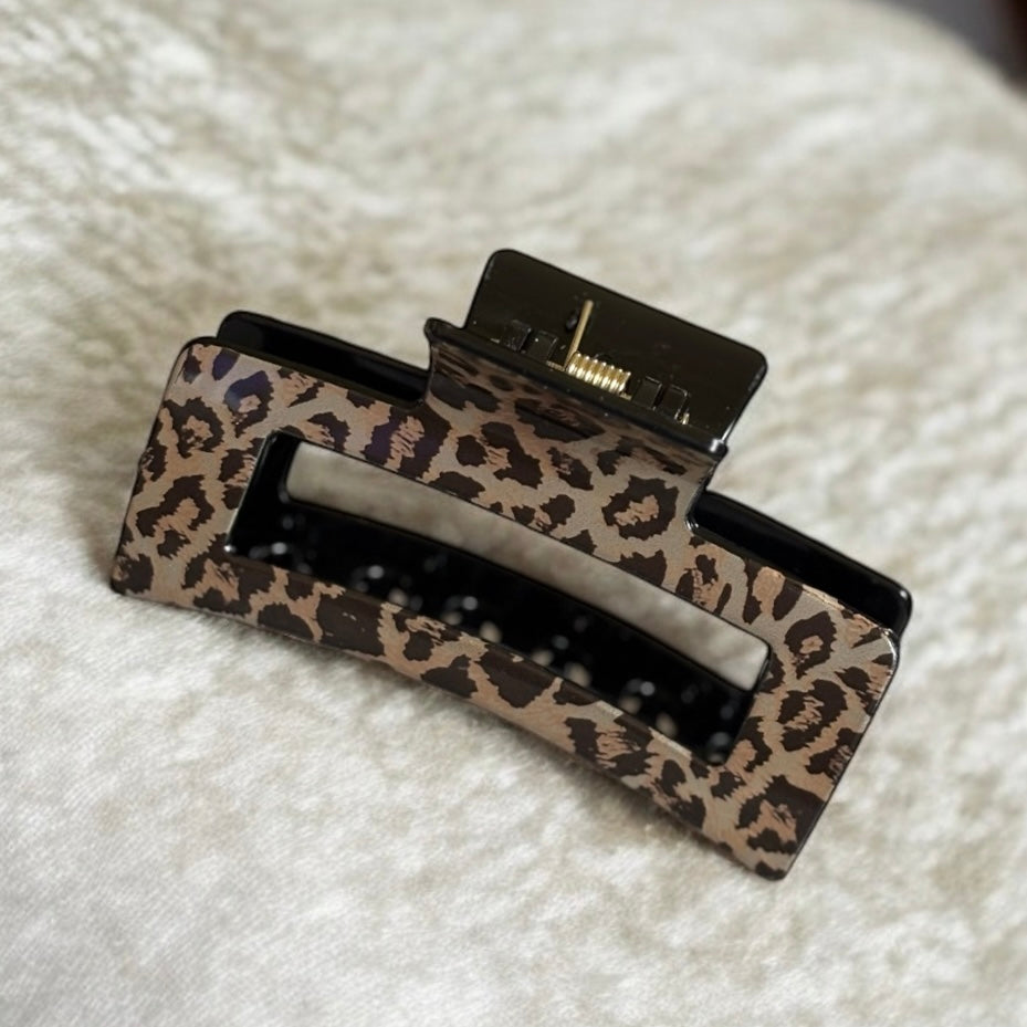 Leopard Print Claw Clips