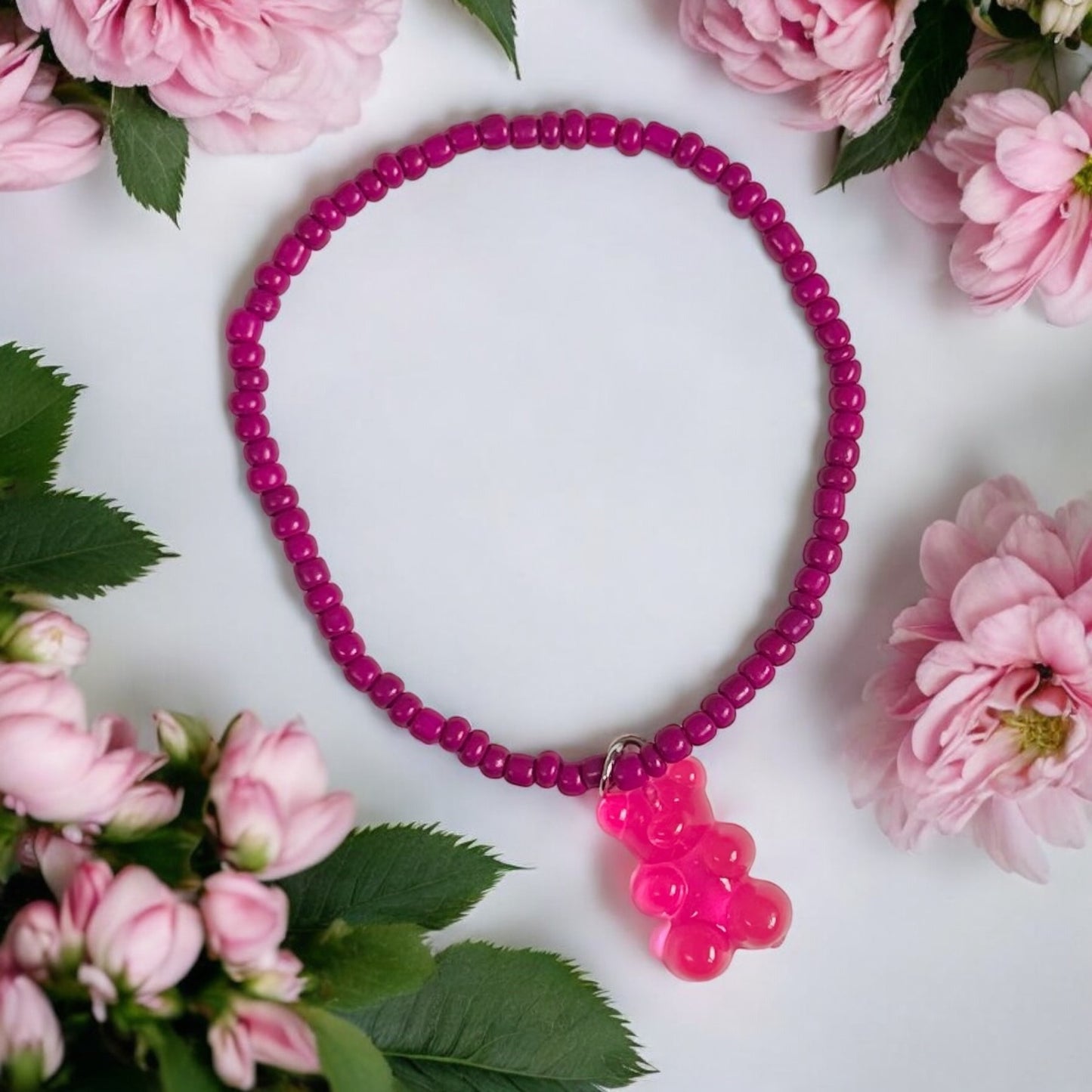 Gummy Bear Bracelet - Bright Pink