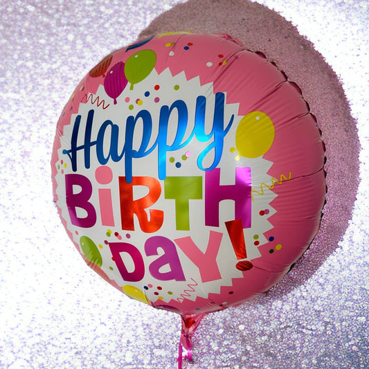 Pink Party Birthday Balloon