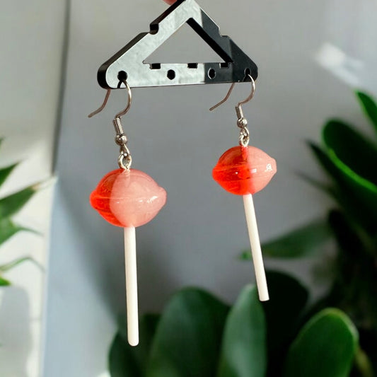 Lollipop Earrings - Red