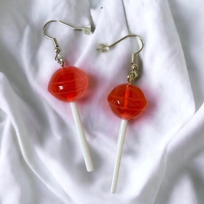 Lollipop Earrings - Red