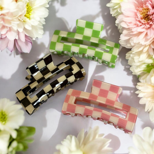 Checkered Claw Clips