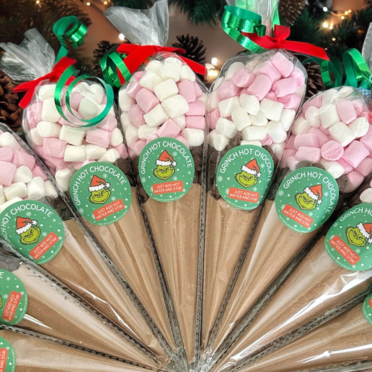 Hot Chocolate Cones - Grinch