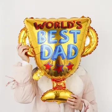 Worlds Best Dad Trophy Balloon (27inch) - Treats & Sweets