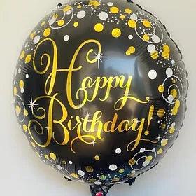 Black & Gold Birthday Balloon - Treats & Sweets