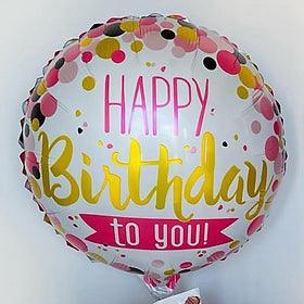 Pink & Gold Birthday Balloon - Treats & Sweets